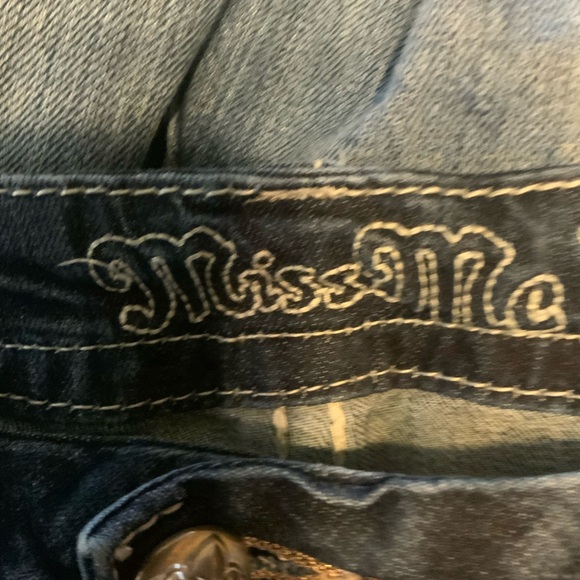 Miss Me Dark Blue Cropped Jeans - Picture 6 of 7